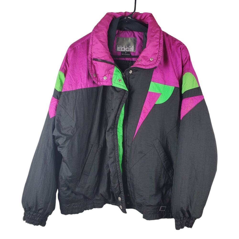 Vintage Inside Edge Women Puffer Zip-Up Coat Size Medium